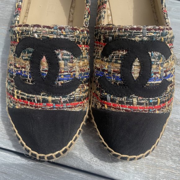 Chanel Tweed & Grosgrain Espadrilles Multicolor size EU 36 / US 6 - Picture 2 of 5